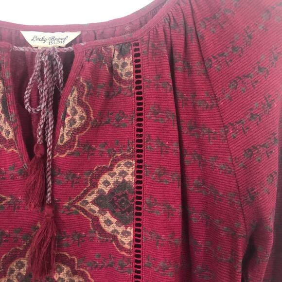 Lucky‎ Brand Mandala Peasant Top Size Small - Picture 2 of 5